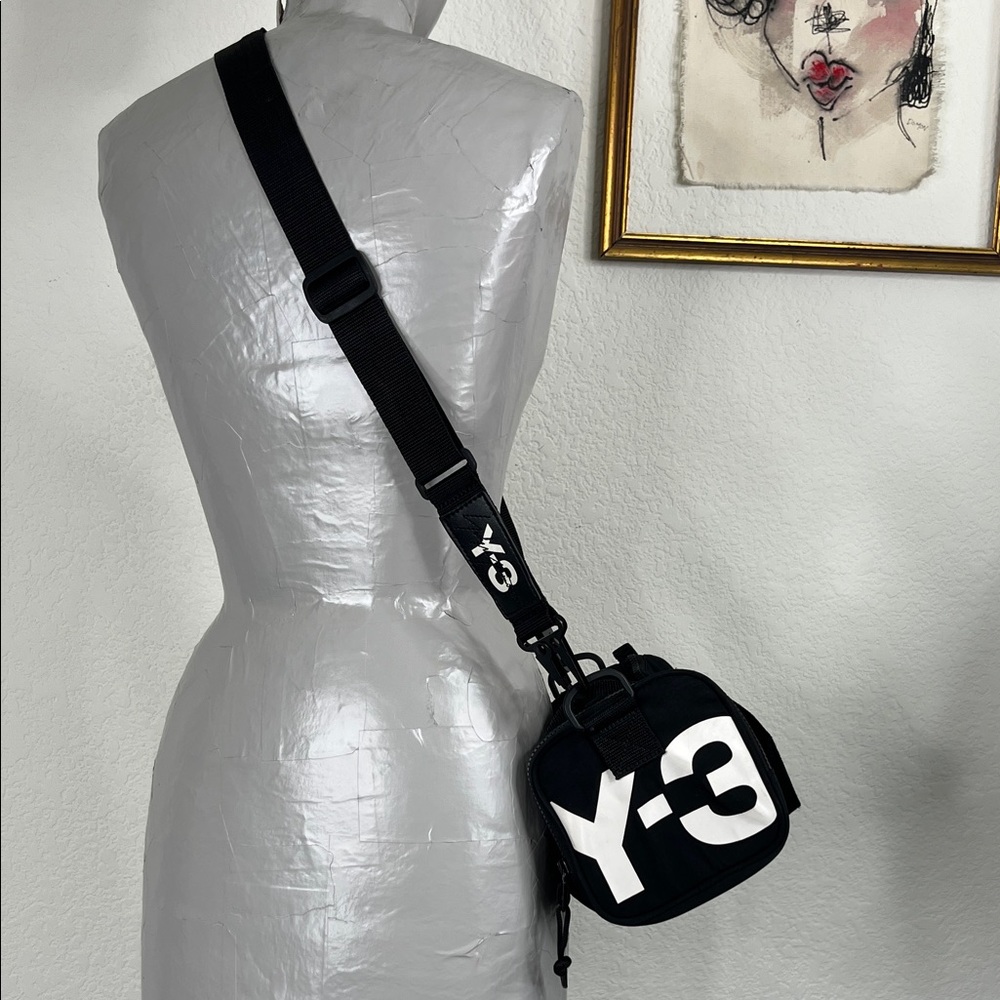 Y-3 Yohji Yamamoto Crossbody Mini Duffel Adidas Black Nylon Shoulder Bag